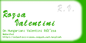 rozsa valentini business card